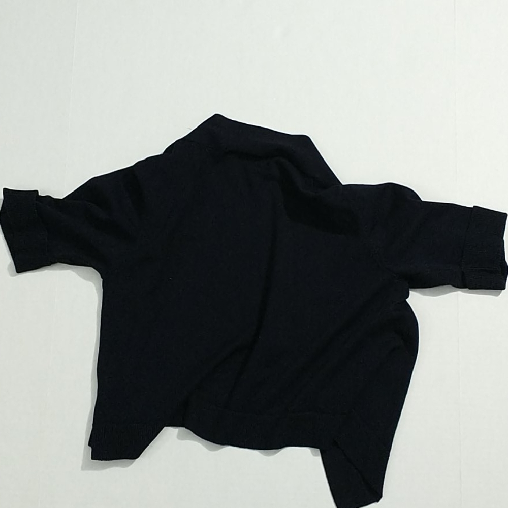 Navy blue short-sleeve mini cardigan - Picture 3 of 3